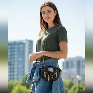 Biker Jacket Shoulder bag Moto Crossbody Bag Leather Ladies Clutch Handbags